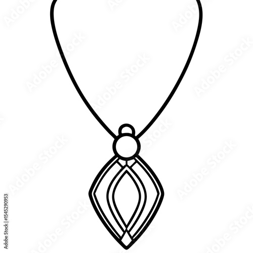 Pendant line art vector