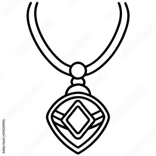 Pendant line art vector