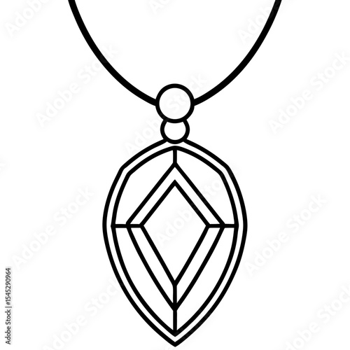 Pendant line art vector