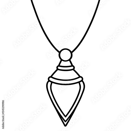 Pendant line art vector