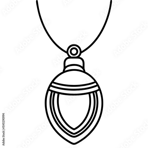 Pendant line art vector