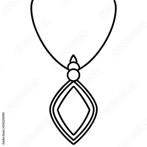 Pendant line art vector