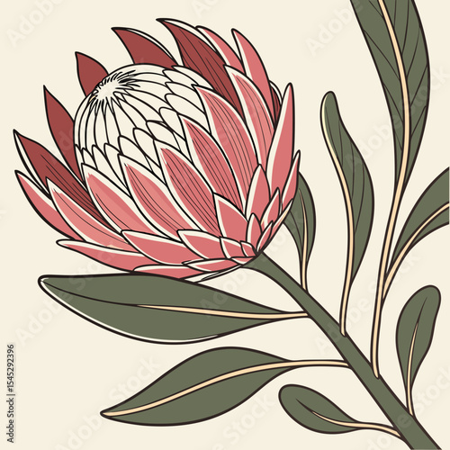 A realistic flower with soft gradients, detailed petals, and rich vector layering