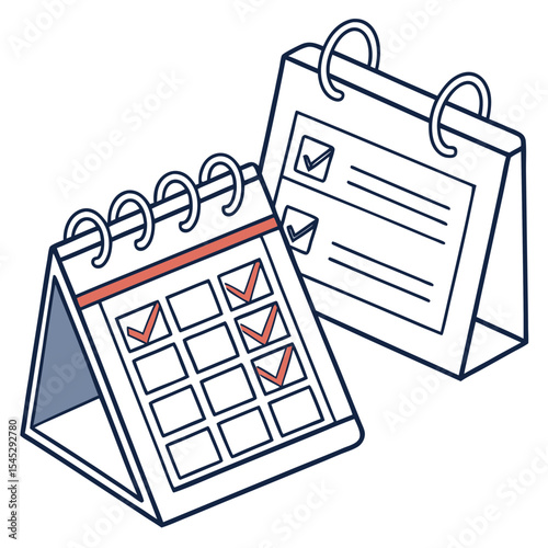 Planning Schedule and Time Management Calendar for Deadlines