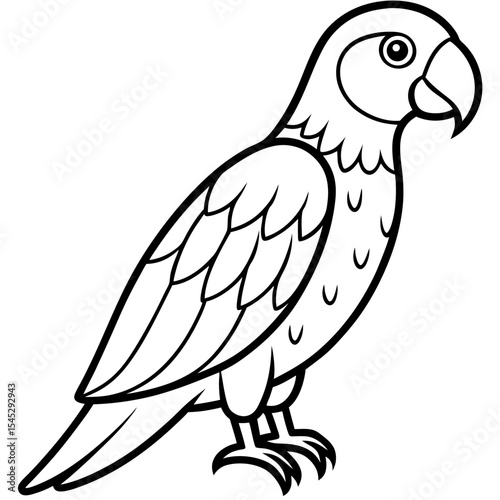 Parrot  line art vector