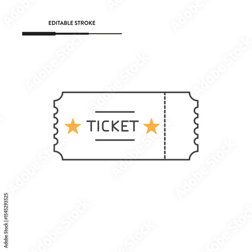 Ticket Icon Vector Design.