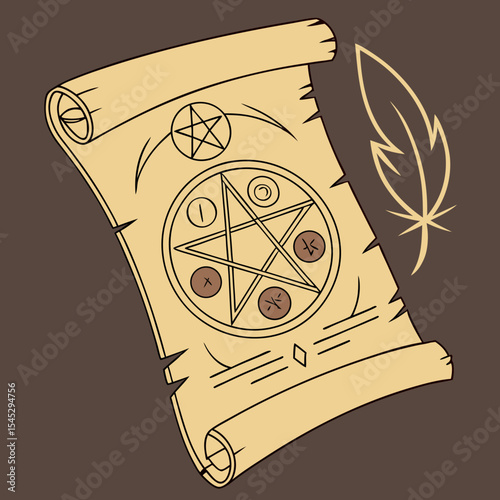 Ancient prophecy paper with arcane symbols