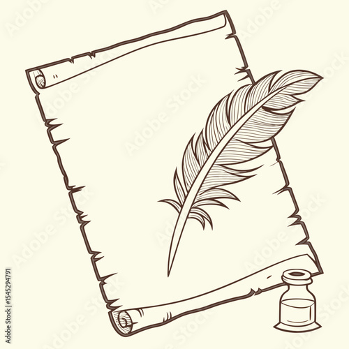 Blank vintage paper with burned corners