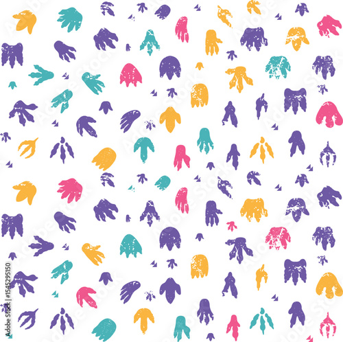 Animal Footprints Line Icons Set, Editable Stroke