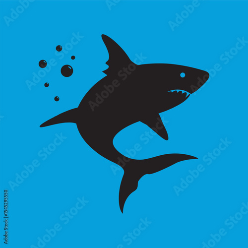 Shark Breach Ocean Splash Silhouette Scene