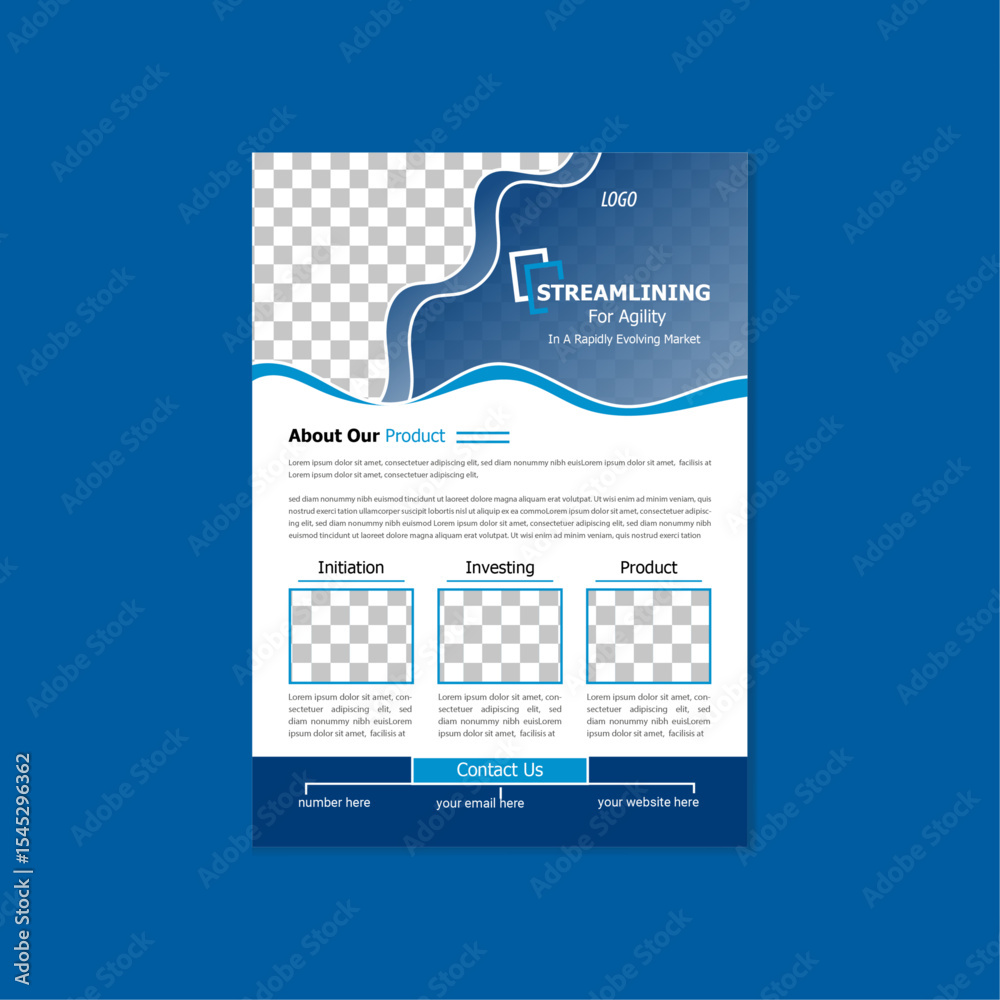 Fototapeta premium creative and corporate business flyer design