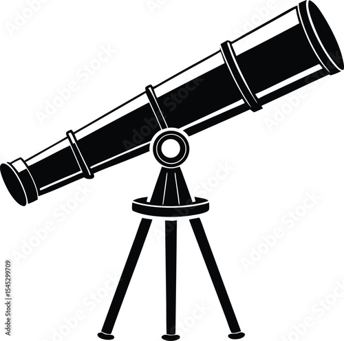 telescope silhouette vector
