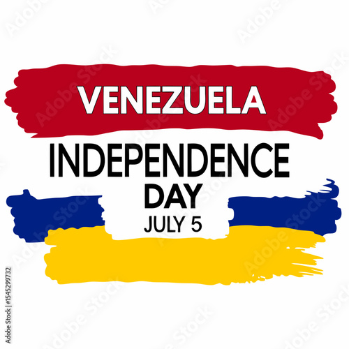 Venezuela independence day july 5th celebration graphic
