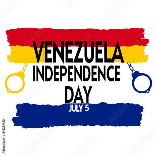 Venezuela independence day july 5th handcuffs design