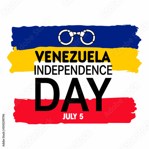 Venezuela independence day july 5th celebration graphic