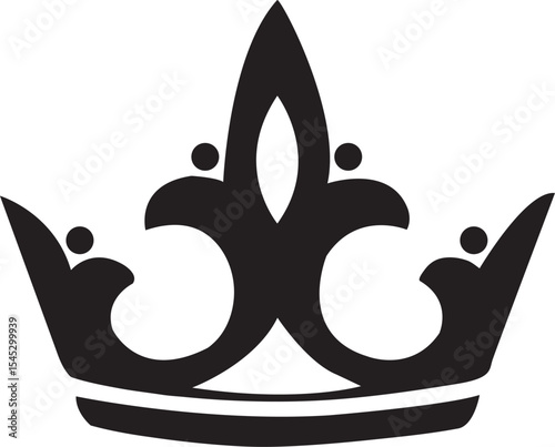 High resolution vector graphic of a crown design