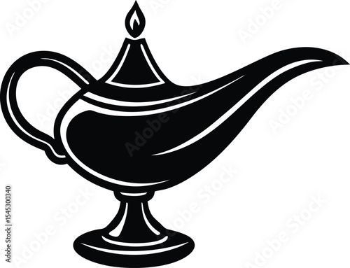 oil lamp isolated on white