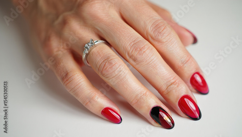 Beautiful hands of a woman with high-quality neutral manicure, nails, nail design, manicure