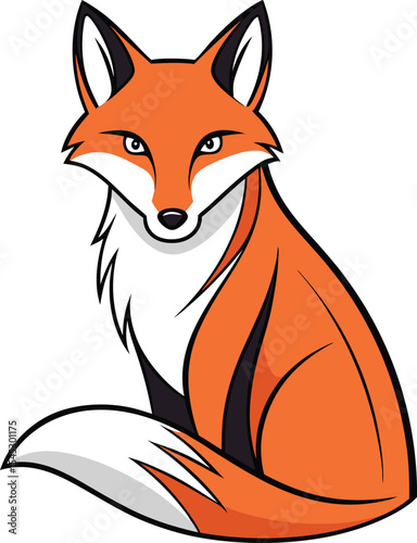 red fox vector illustration