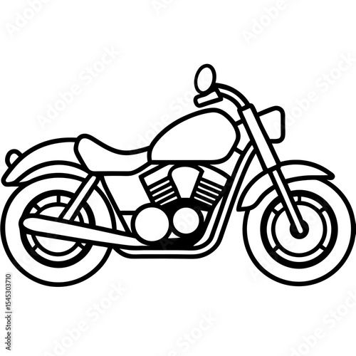 Motorcycle line art vector