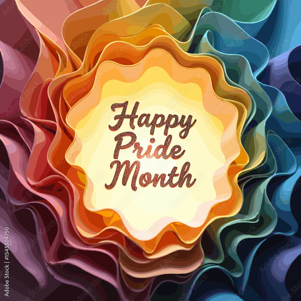 Happy Pride Month Celebration Banner Happy Pride Month Celebration Banner
