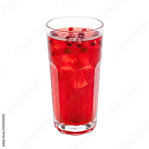 Wallpaper Mural Refreshing Cranberry Juice: Vibrant Red Drink in Tall Glass, Perfect for Summer Torontodigital.ca