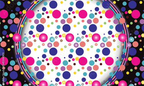 Colorful circles pattern design for an abstract rainbow bubble holiday background