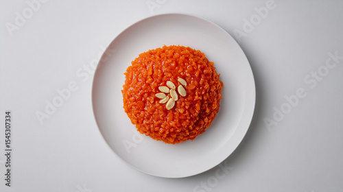 Sweet halwa made up with carrot in plate