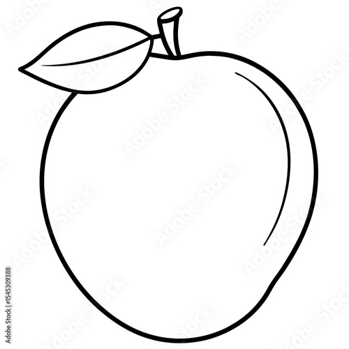 Mango line art vector