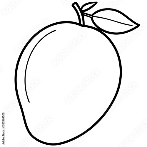 Mango line art vector
