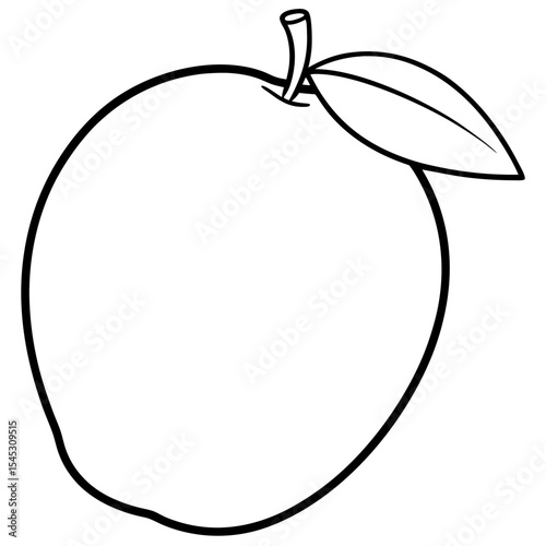 Mango line art vector