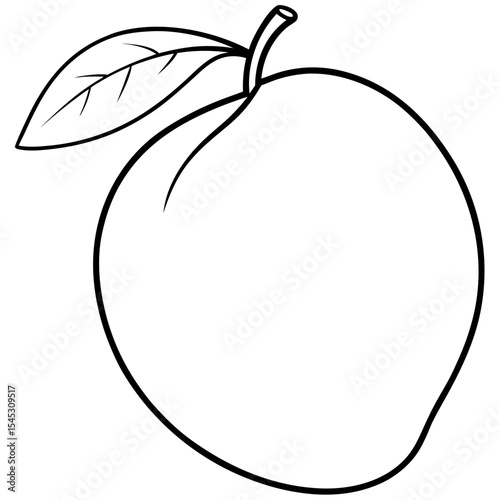 Mango line art vector