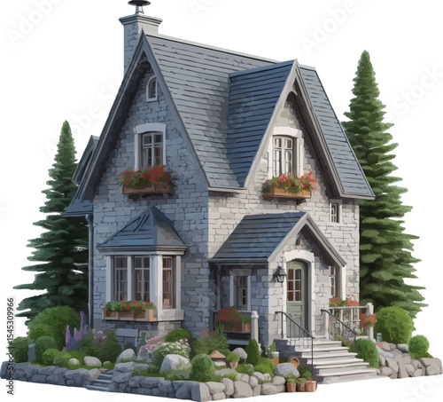 3d cartoon house