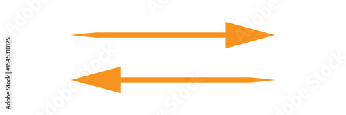Arrow Long Icon Orange | Arrows | Infographic Illustration | Direction Symbol | Pointer Logo | Up Sign | Isolated | Variations.