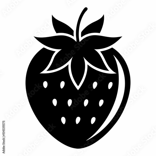 Black and white strawberry