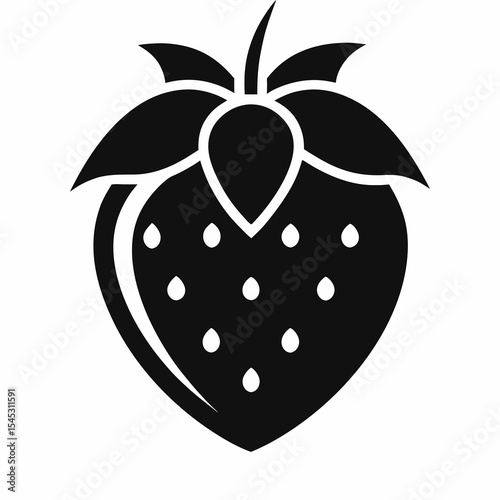 Black and white strawberry
