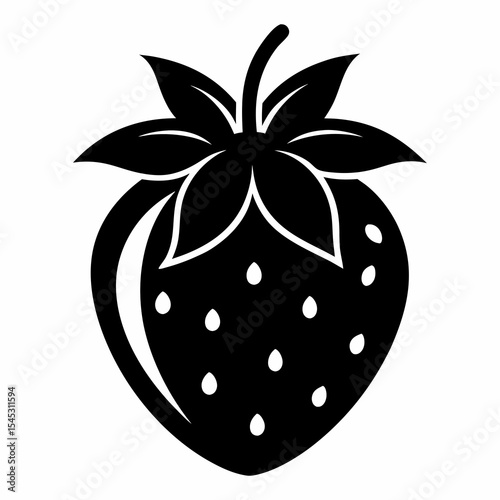 Black and white strawberry