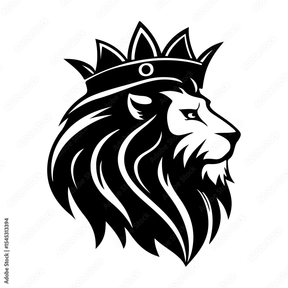 Fototapeta premium Lion king logo and icon vector
