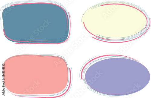 pastel colors abstract text box banners frames