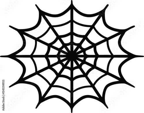 Halloween spider web   black silhouette vector,spider web  icon