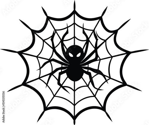 Halloween spider web   black silhouette vector,spider web  icon