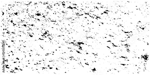 Black and white noise paper dust. Distressed Dirty rough overlay texture. Black grunge texture on transparent backdrop background. Scratches on a white background.	