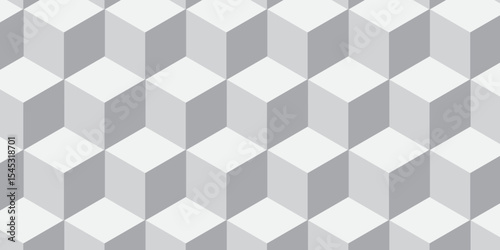 Illustration decoration colorful seamless material pattern with square cubic and cube design.	