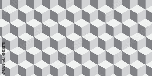 Illustration decoration colorful seamless material pattern with square cubic and cube design.	