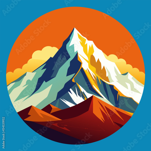 Mount everest vector