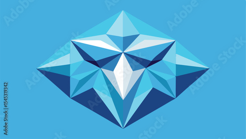 Abstract geometric diamond shape with shaded blue tones for modern design applications