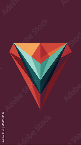 Free Download Abstract geometric diamond shape vector illustration with low poly polygonal texture - GFXLoad
