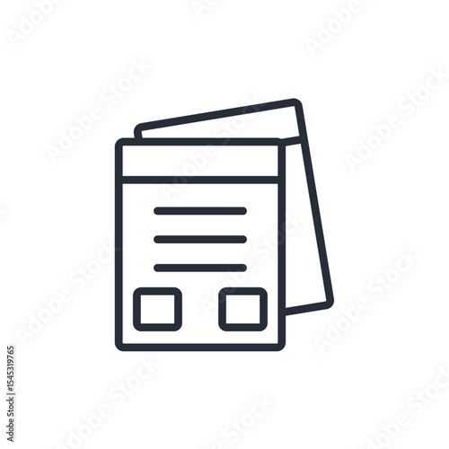 listing icon. vector.Editable stroke.linear style sign for use web design,logo.Symbol illustration.