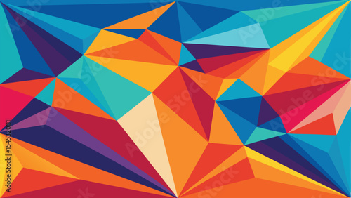 Abstract geometric polygonal background in vibrant colors perfect for modern design projects