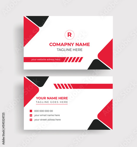Corporate and professional business card design .	